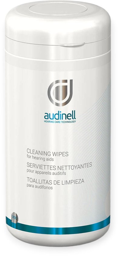 Audinell Reinigingsdoekjes Dispenser 90 doekjes - Schoonmaken - Oorstukjes - Otoplastieken - In Ears