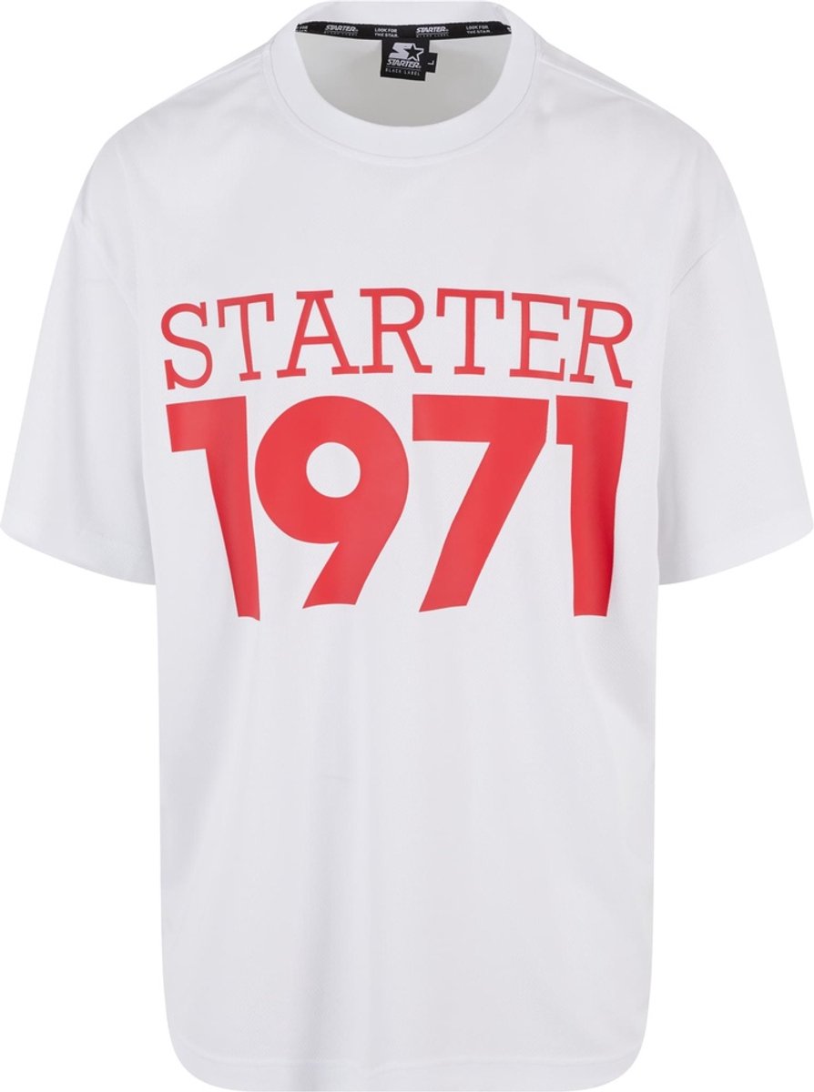 Starter Black Label - Train Day Mesh Jersey Heren T-shirt - XL - Wit