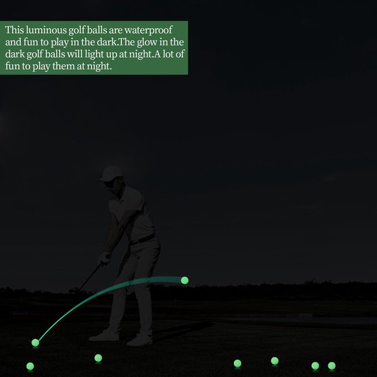 JeiibrZui LED-Golfbal - Nachtgolftraining - UV-oplaadbare Golfbal - 1 - Nacht Golfen Groen van JeiibrZui — afbeelding 3