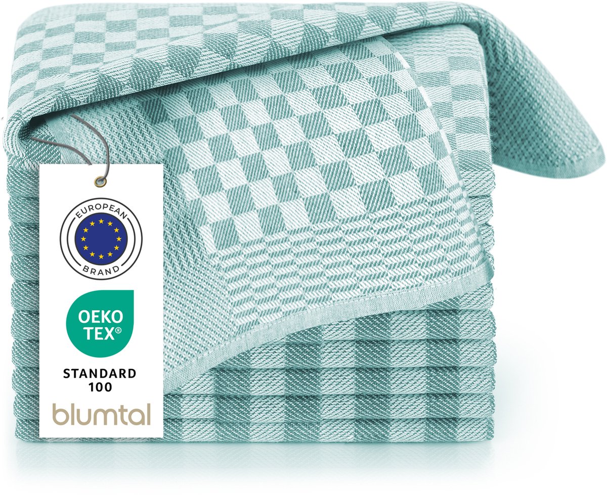 Blumtal Premium Theedoeken - Hoogwaardige Keuken Set - 50 x 70cm - Mint - Set van 5