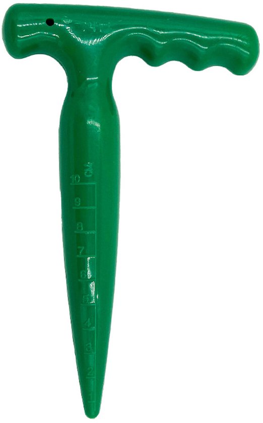 Decopatent - Pootijzer Kunststof - Donkergroen Planthulp voor Bloembollen Planten, Zaaien & Verplanten - Pootstok / Verspeenstok - Handige Bollenplanter - 11x2,9x17 Cm - Kleur: Donker Groen van Decopatent — afbeelding 3