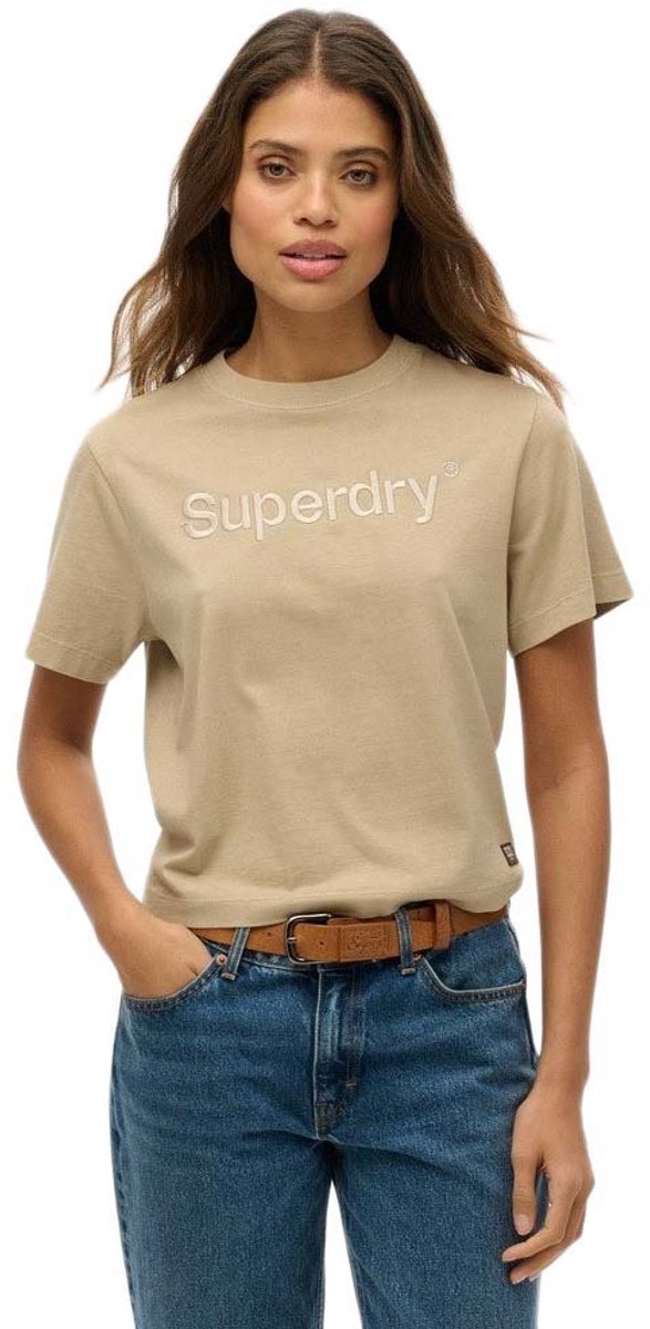 Superdry Core Boxy T-shirt met losse pasvorm en borduursel Dames T-shirts Grijs
