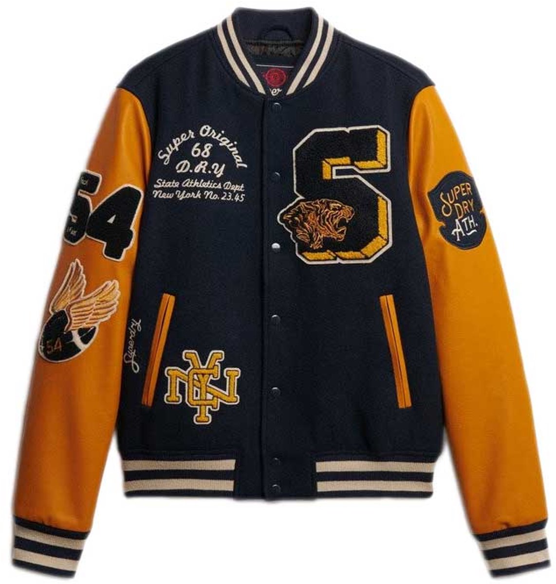 Superdry Vintage Patched Varsity Jas S Man Marineblauw