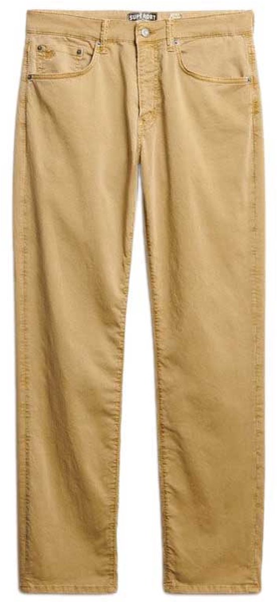 Superdry The Merchant Store Broek van satinet met 5 zakken Heren Broeken Beige
