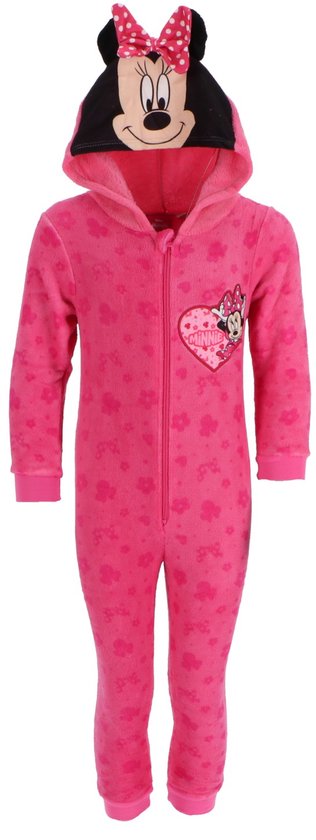 Minnie Mouse Onesie - Maat 98/104- Polyester - Roze - Meisjes