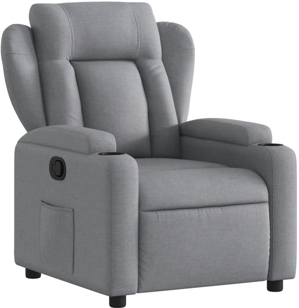 vidaXL Relaxfauteuil - lichtgrijze - stof Lichtgrijs