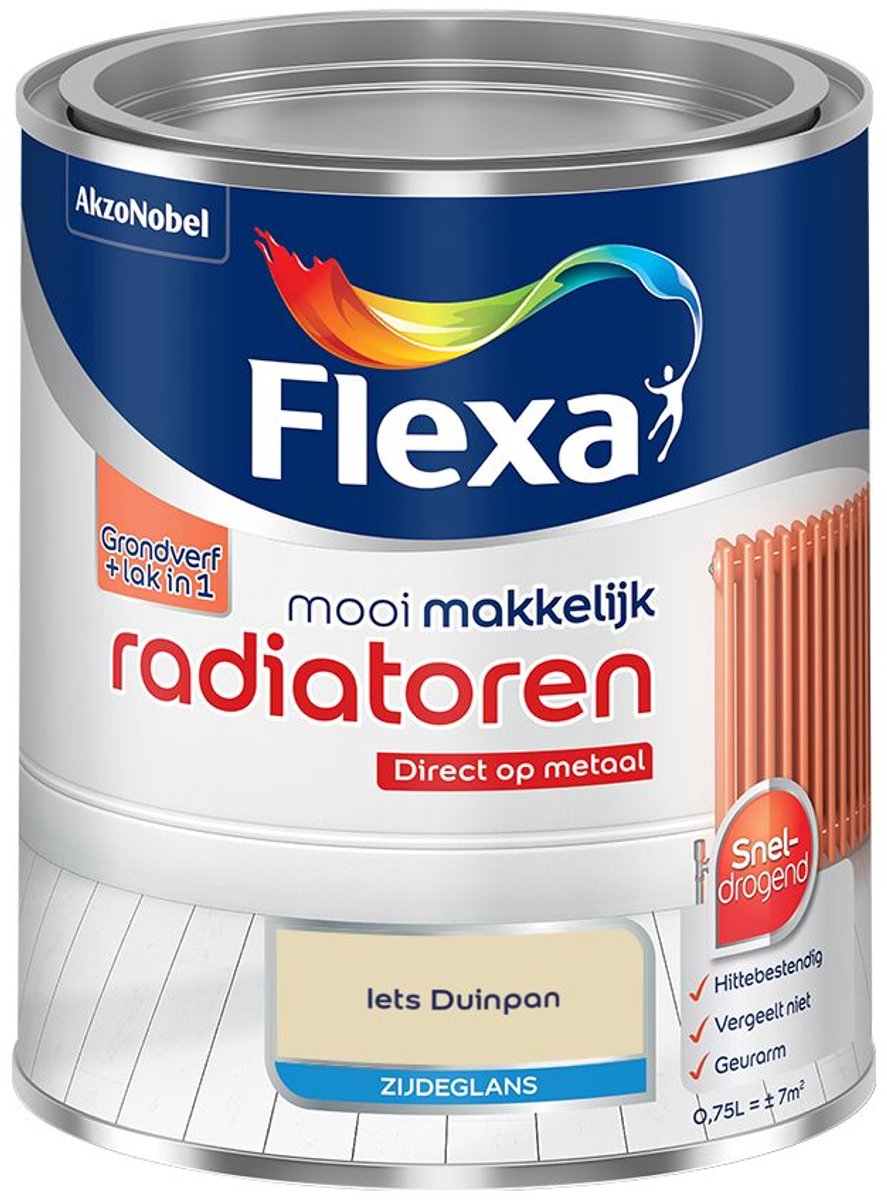 Flexa - Mooi Makkelijk Radiatoren Zijdeglans - Iets Duinpan - Mengverf - 0.75 L
