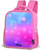 NoBoringSuitcases.com® - Sac à dos rose - Cartable fille - Étoiles - Rose - Blauw - Sac à dos Kinder - Cartable enfant - Sac à dos scolaire