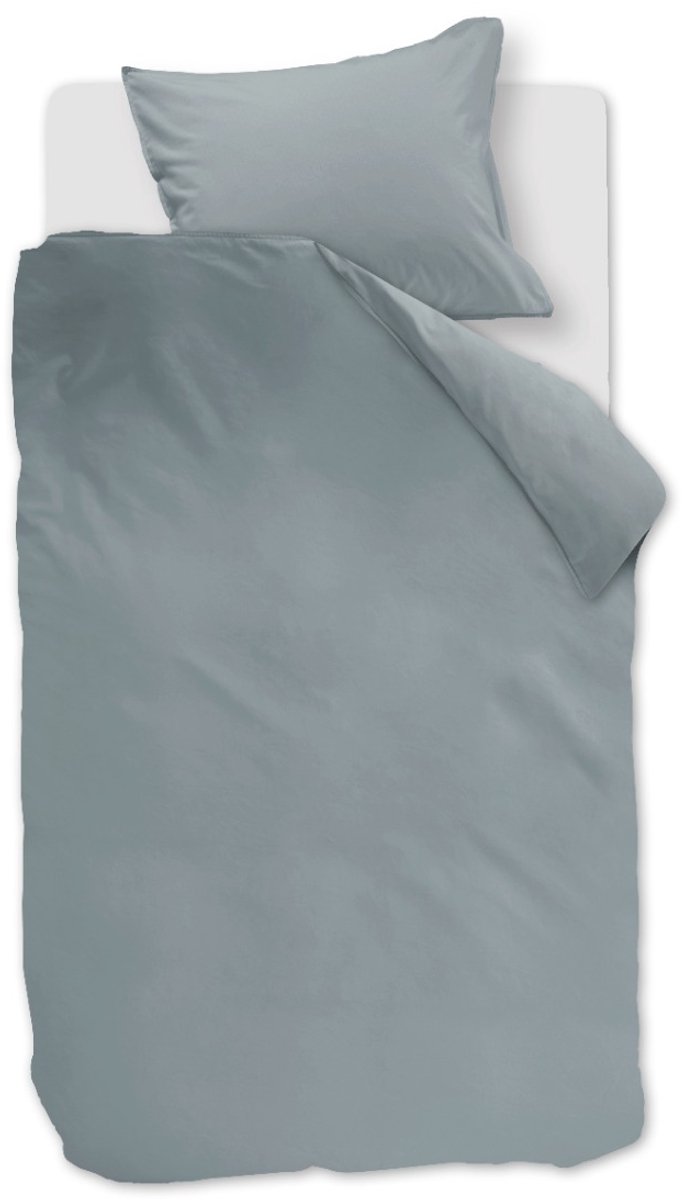 Linolux Dekbedovertrek Washed Cotton Blue 1 persoons