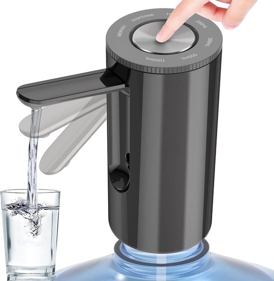Elektrische waterdispenser, mini draagbare waterdispenser, bureau-drinkfontein, koud en warm waterkoeler, snel verwarmen, 550 W, zwart, 27 x 23,5 x 37 cm