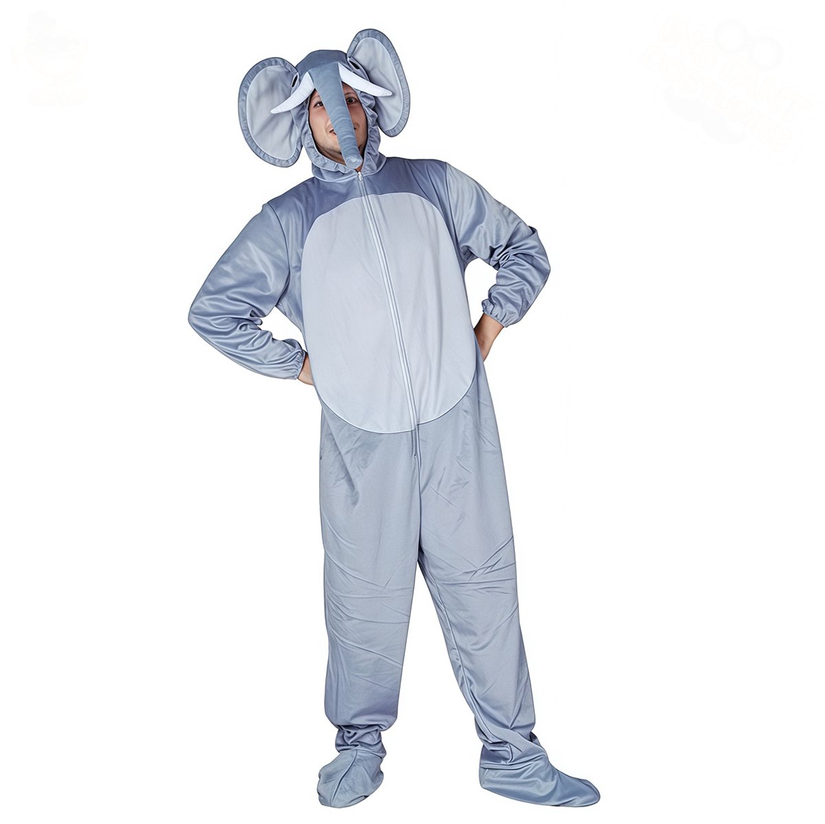 Olifant Onesie – Dieren Kostuum voor Carnaval, Themafeest & Verkleedpartij – One Size