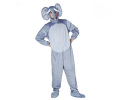 Olifant Onesie – Dieren Kostuum voor Carnaval, Themafeest & Verkleedpartij – One Size