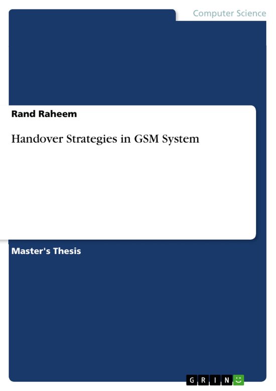 Handover Strategies in GSM System - cover