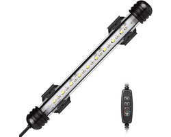 Ynkkvre - LED aquariumverlichting - duiklamp met timer - blauw en wit kleurveranderend onderwaterlicht - geschikt voor aquaria van 20-40 cm