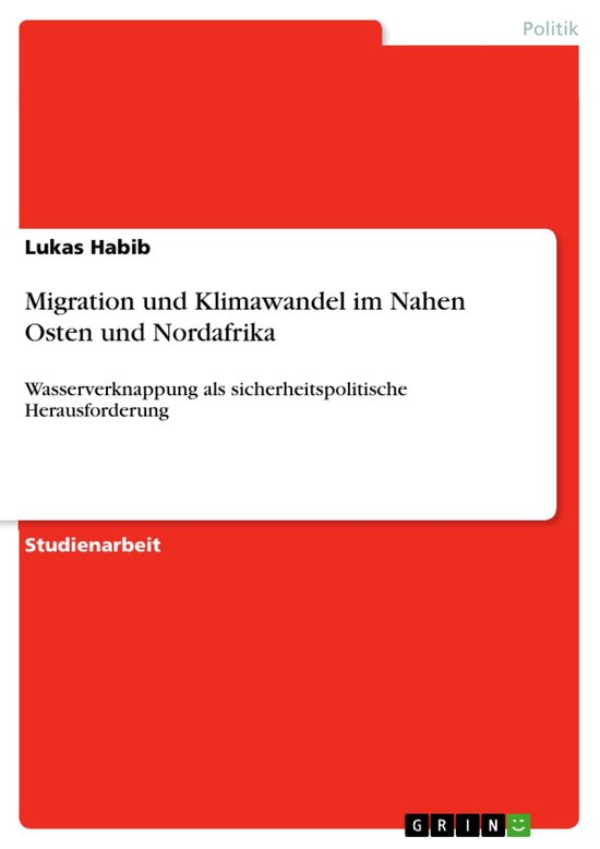 Migration und Klimawandel im Nahen Osten und Nordafrika - cover