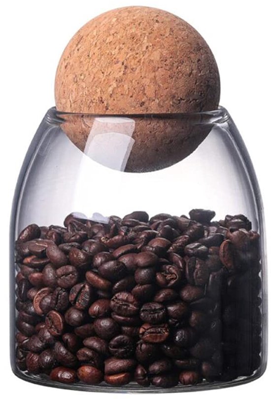1pc 500ml/175oz Clear Glass Jar With Cork Ball Glass Food Storage ...