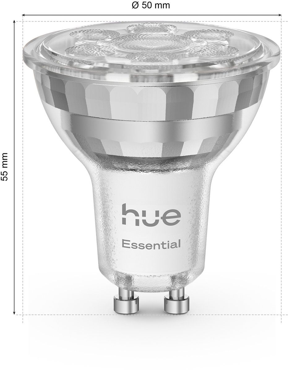 Philips Hue Essential Slimme LED GU10 Spotlight - Wit en gekleurd licht - 3-pack — afbeelding 3