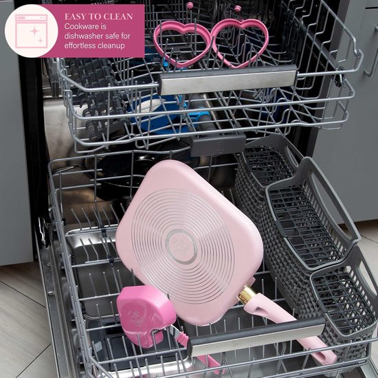 Paris Hilton Paris Hilton Kochgeschirr-Set 10-teilig Aluminium & Keramik Antihaft-Beschichtung, Induktionsgeeignet, Spülmaschinenfest, in Pink/Creme/Gold ab 109,99 € | Preisvergleich bei