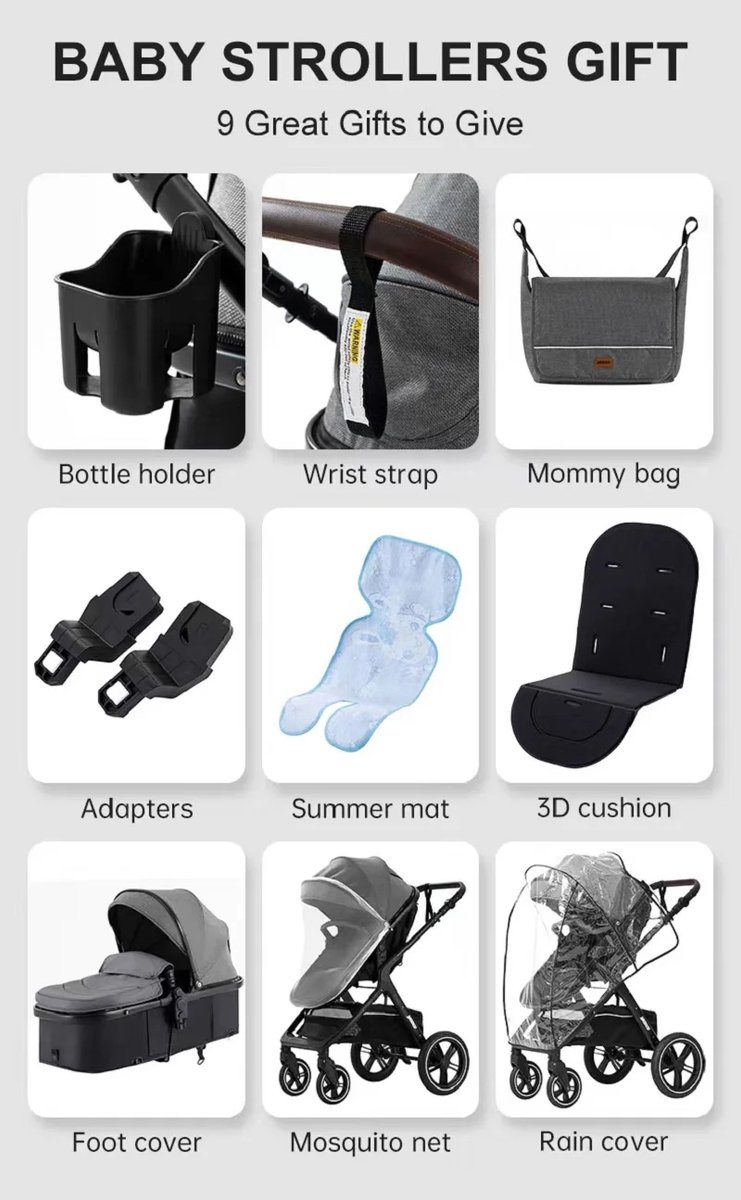 Buggy 3 in 1 Kinderwagen Opvouwbaar (EAN: 8721392302221) - afbeelding 2