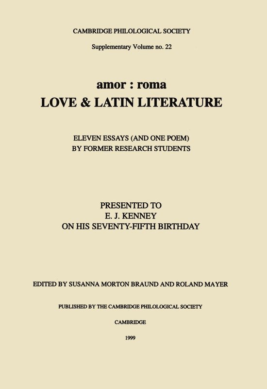 Proceedings of the Cambridge Philological Society Supplement ... - cover