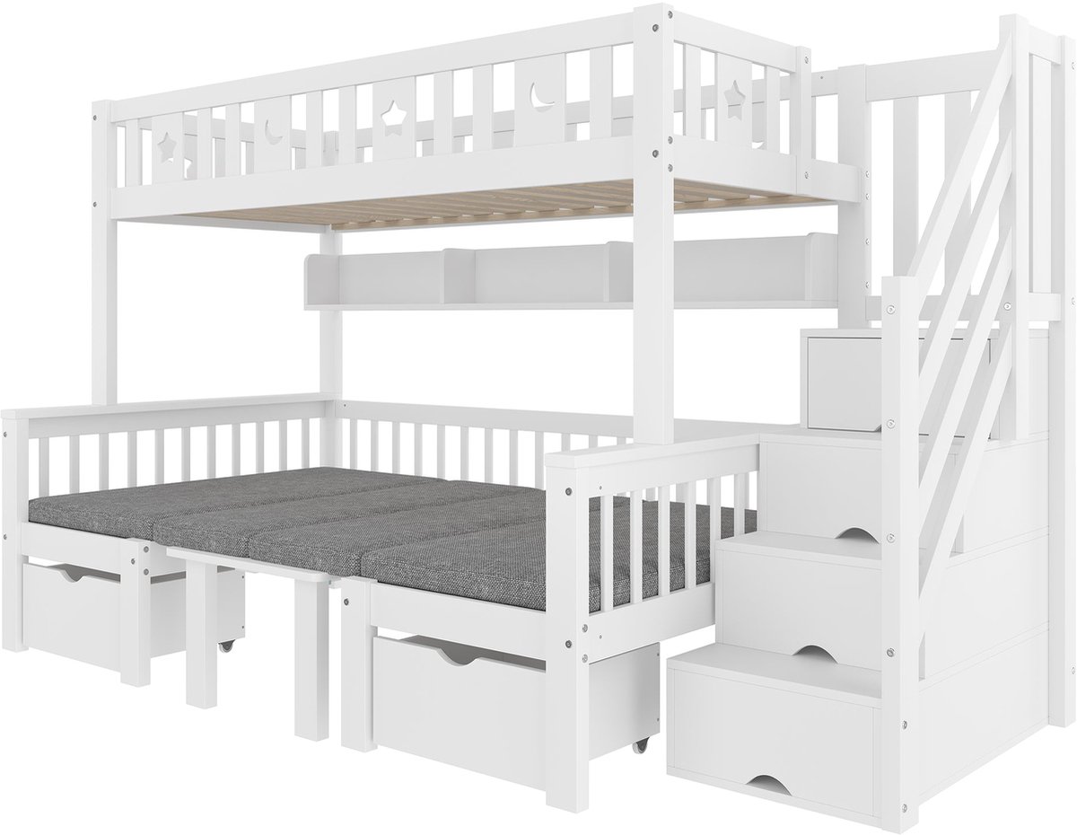 Hoogslaper met rechte trap Flexa White