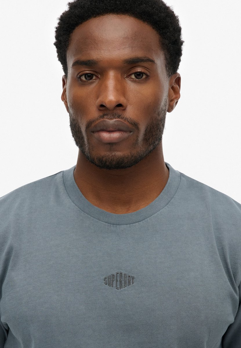 Superdry Micro Logo T-shirt Heren T-shirts Blauw