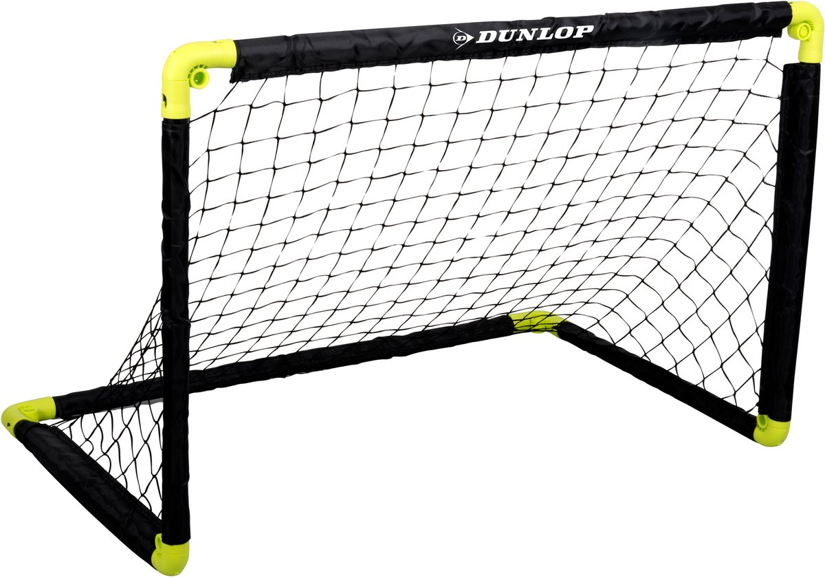 Dunlop Voetbaldoel - Opvouwbare Voetbalgoal - 90 x 59 x 61 CM - Zwart/Geel