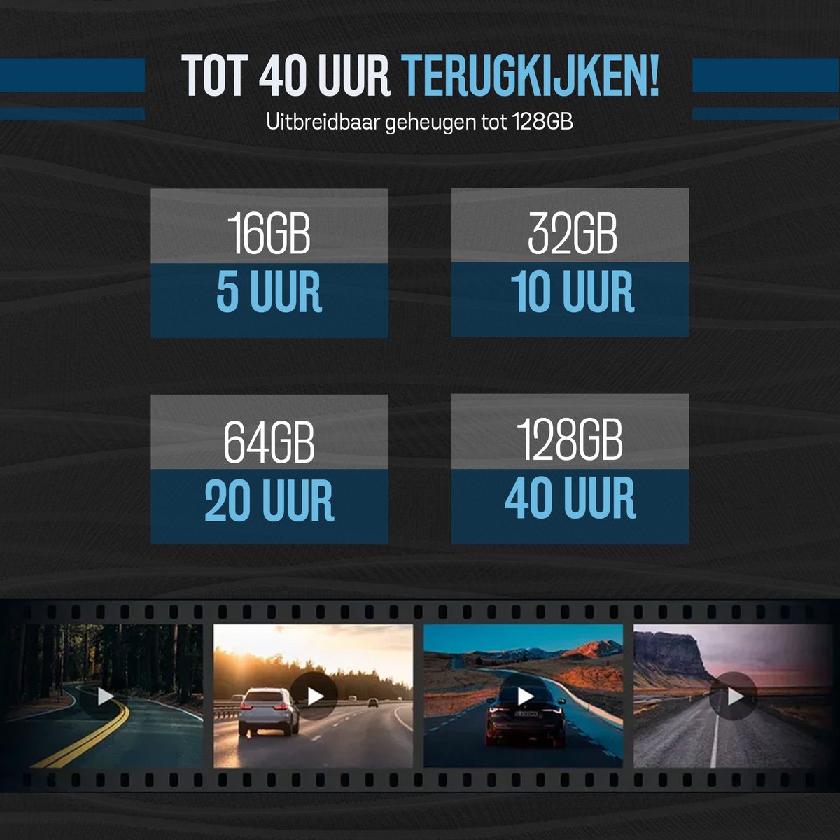 Tech Essentials B100 Dashcam - 720P - Wifi - SD Kaart 64GB - Met Achteruitrijcamera - USB-C - Voor Auto Camera - Voor En Achter - Nachtzicht thumbnail 8