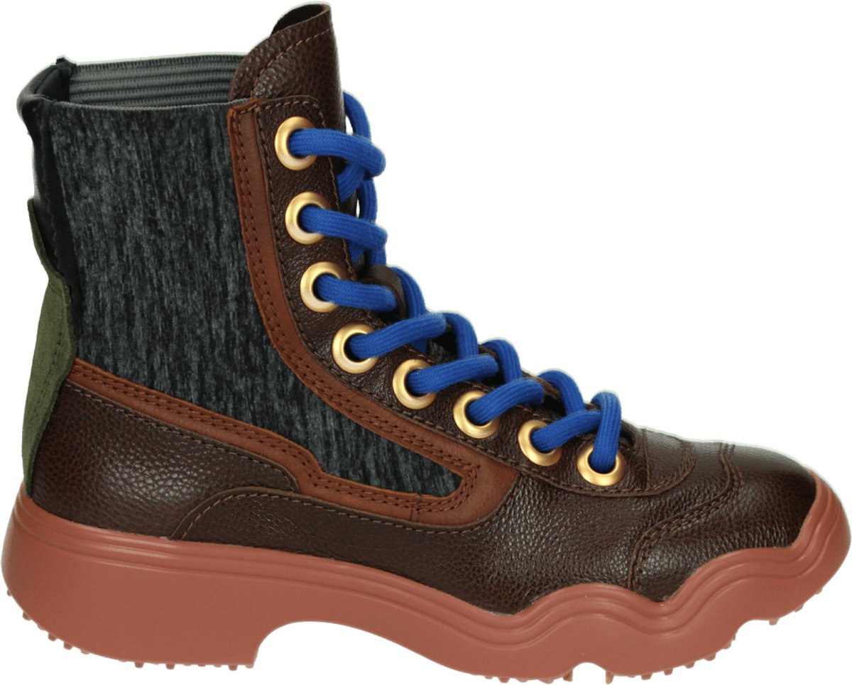 4ccccees - 4CS107005 SANHO CURLA - Hoge sneakersVeterbootsDames veterschoenenDames sneakersHalf-hoge schoenen - Kleur: Bruin - Maat: 38
