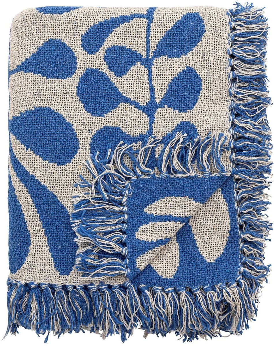 Plaid Nevine blauw – 130 x 0.5 x 160 cm