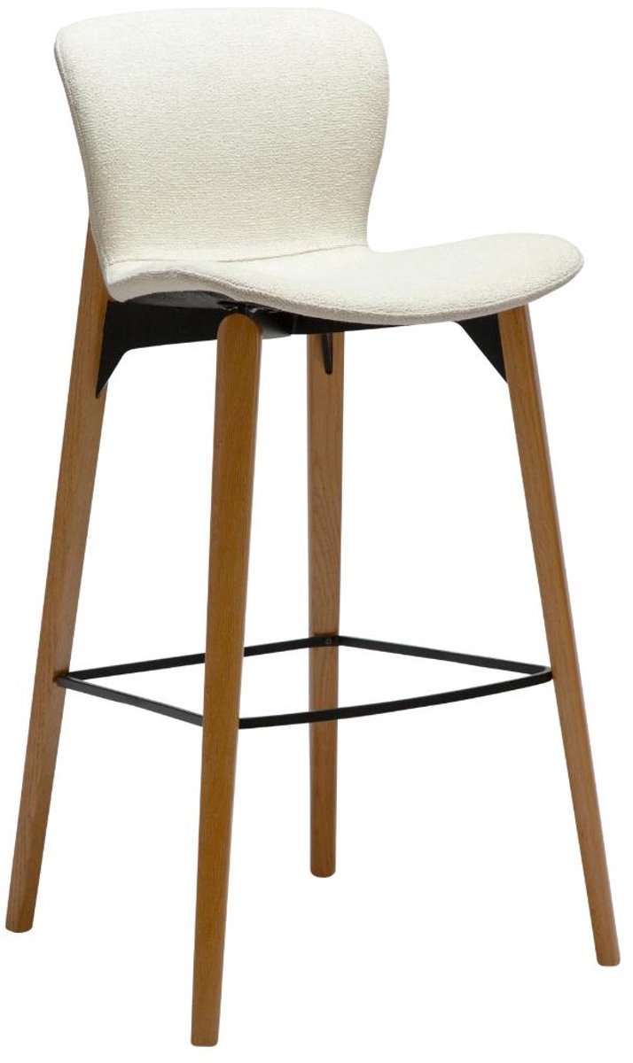 Paragon Dan-Form barstoel bouclé wit.
