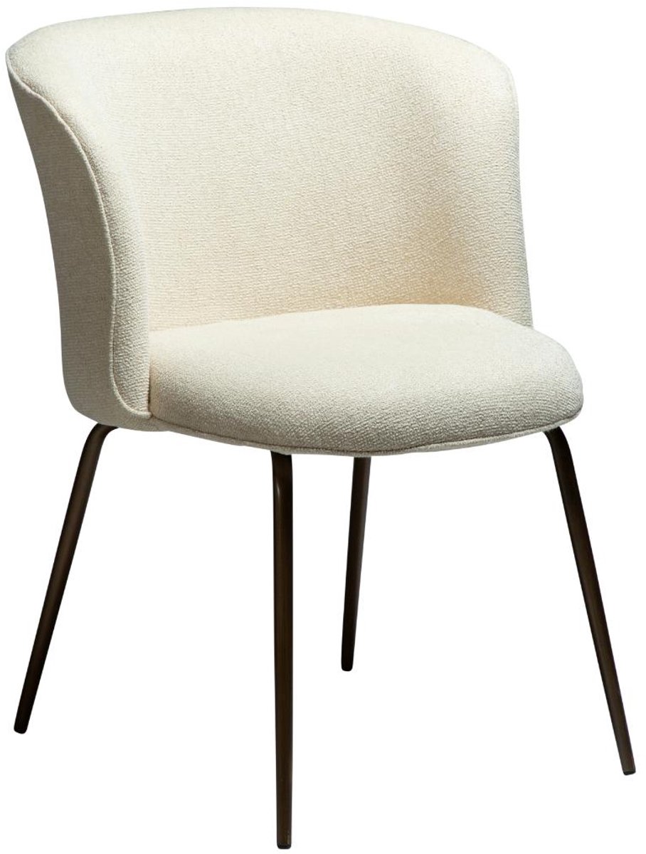 Bliss Dan-Form eetkamerstoel bouclé offwhite.
