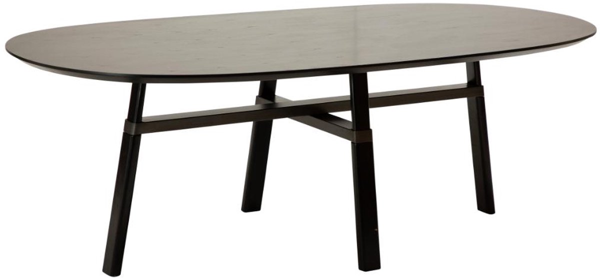 Cross Dan-Form eetkamertafel 75x220cm fineer essen zwart.