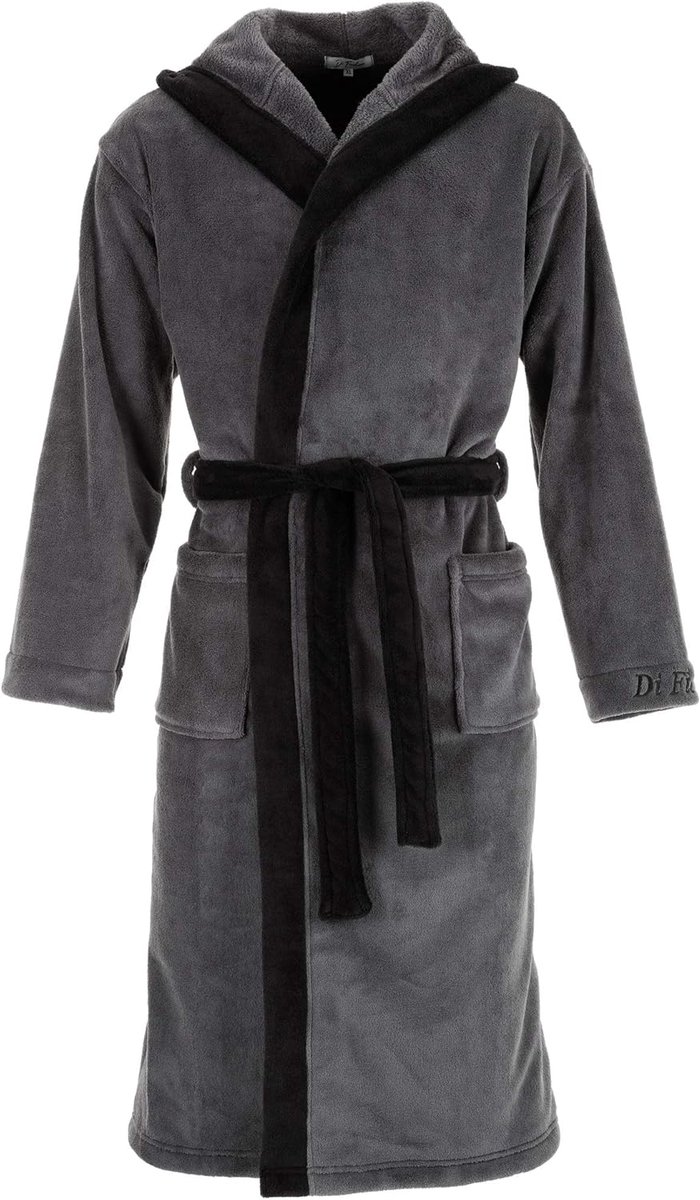 Heren Badjas met Capuchon van Luxe Microvezel - Verkrijgbaar in diverse kleuren en maten S - 5XL