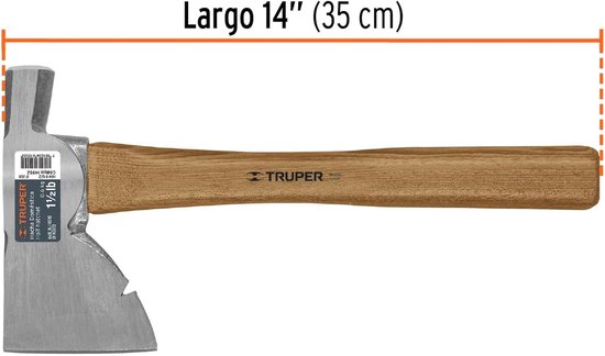 Bijl met hamer en houten handvat, 770 g, 35 cm voor het splijten van hout van Decathlon — afbeelding 3