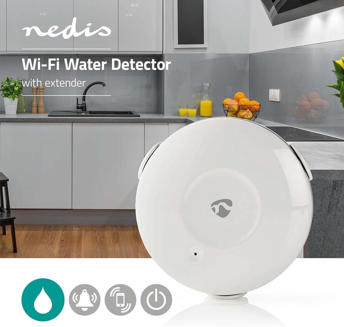 Slimme Wi-Fi waterdetector met vloersensor