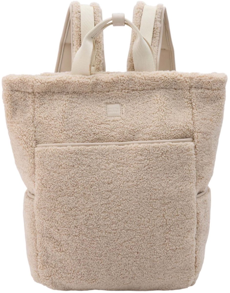 FREDsBRUDER Leren rugzak Furry Friend Backpack Cream crème
