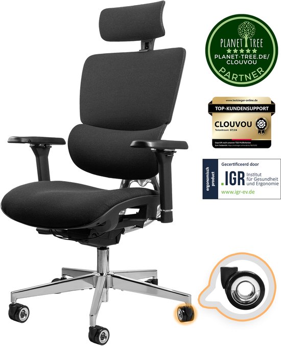 CLOUVOU MasterSeat Ergonomische Bureaustoel met 4D - CLOUVOU - €459,99