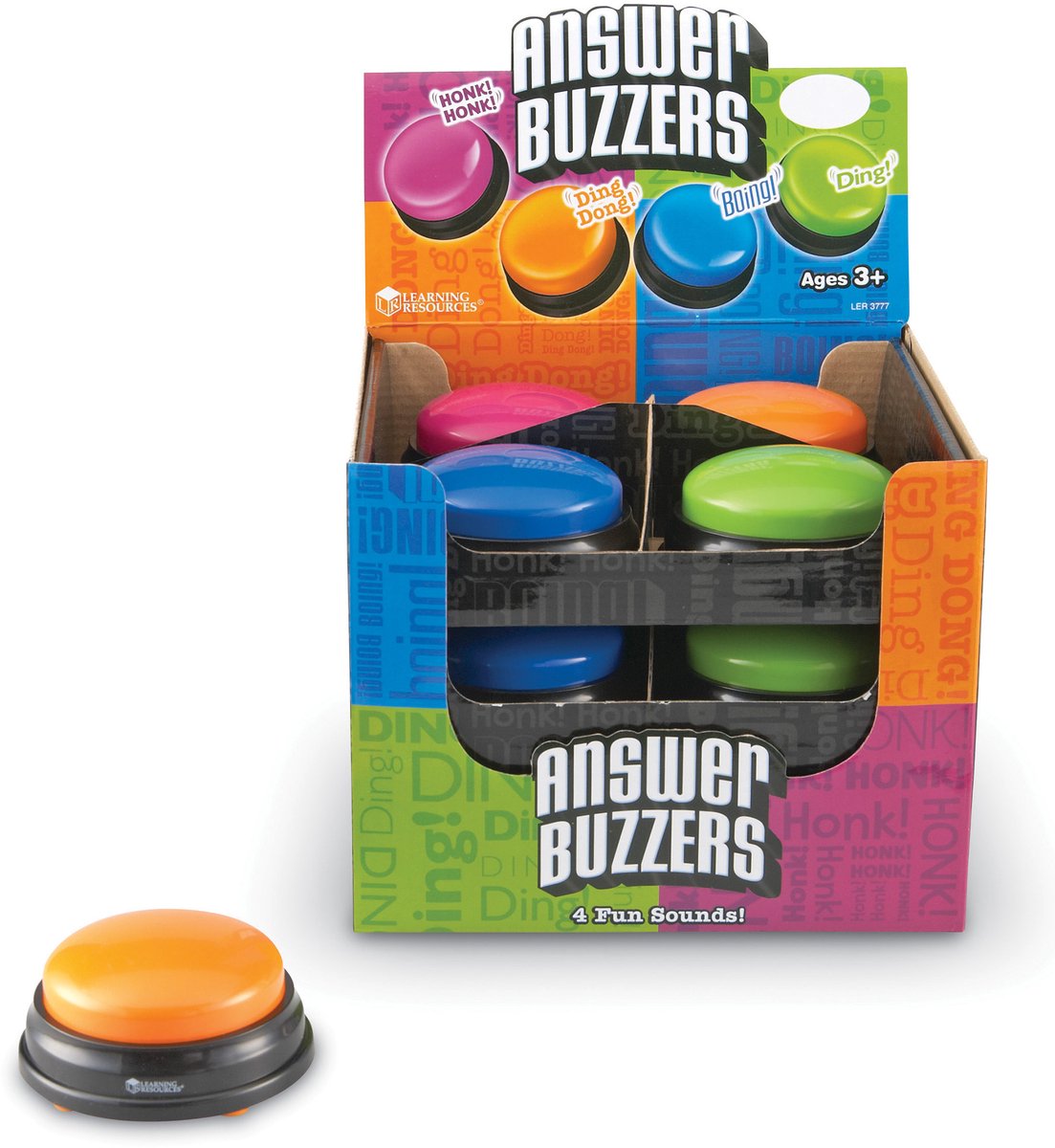 Beanlieve Game Show Buzzers - 2 Pack Quiz Buzzer met licht en geluid, rode zoemerknop voor kinderen, quizantwoordknoppen Perfect voor Game Night, Trivia Club en Classroom