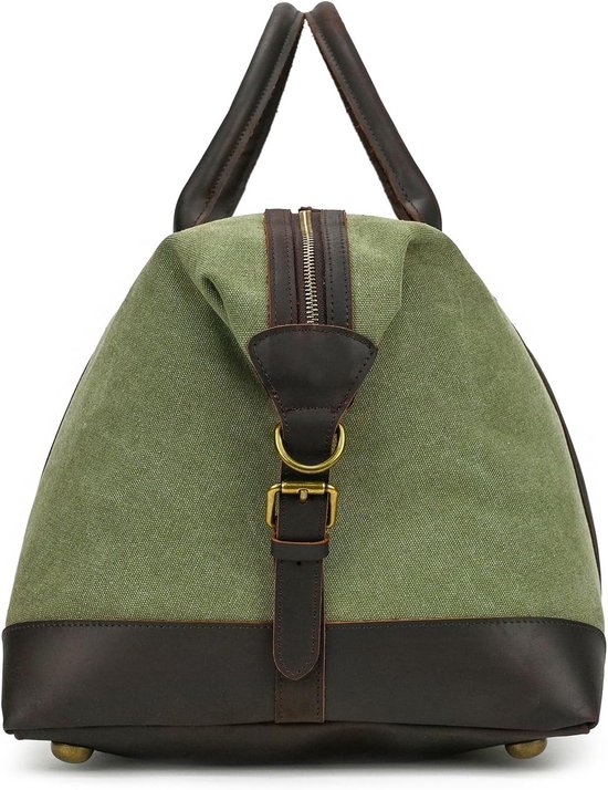 Vintage reistas, echt leer, uniseks, handbagage