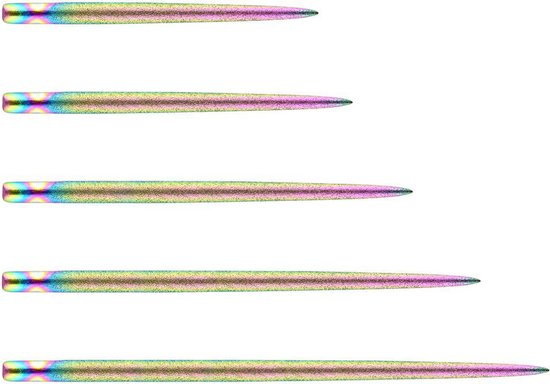 Foto: One80 long taper point sand coated rainbow dart points 55 mm
