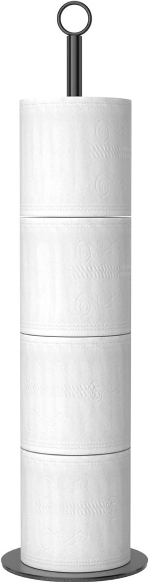 Toiletbutler - Toiletrolhouder Staand - Zwart