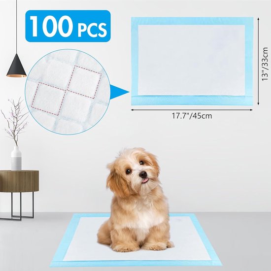 Puppy onderleggers of puppy pads voor schone werpkist en droge pups