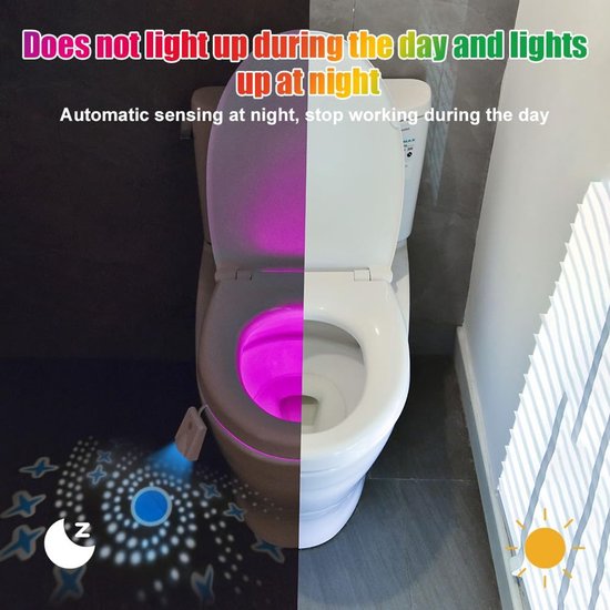 Bewegingssensor toilet nachtlampje met 16 kleuren en USB oplaadbaar van Ailight — afbeelding 4