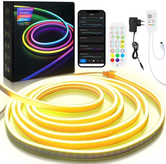 Neon LED Streifen, XUNATA 5M 12V 2835 600Leds Grün LED Strip Wasserdicht Diffusion Flexibel LED