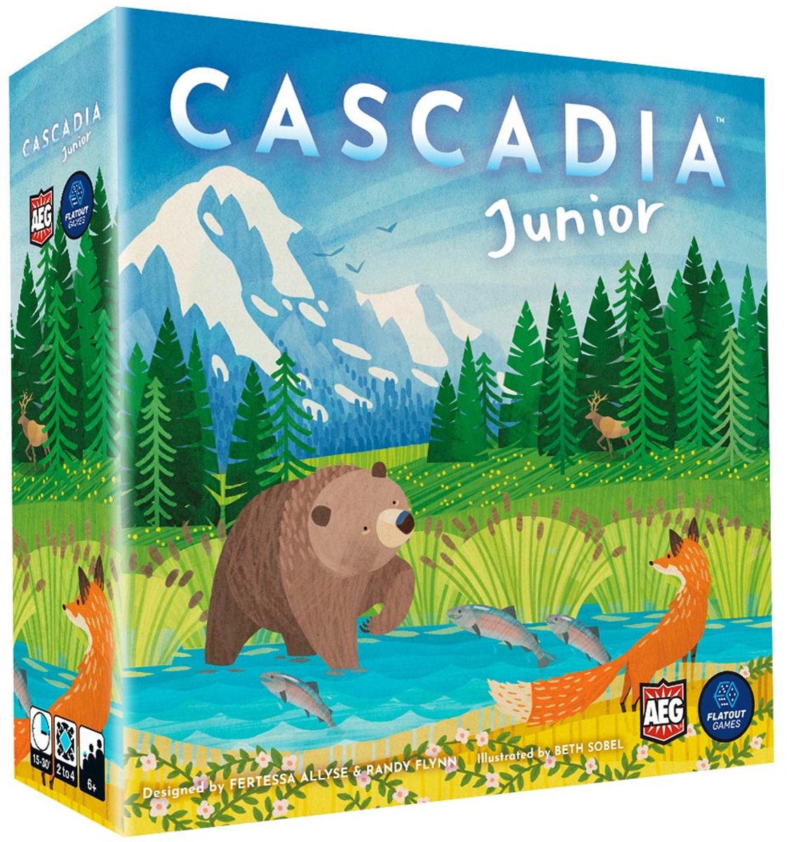 Cascadia Junior – Educatief en Strategisch Bordspel voor Kinderen vanaf 6 Jaar - Engelstalig