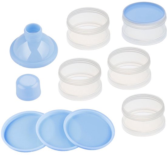 Babyvoedingtoren - Set van 1 - BPA-vrij - Blauw - 5 lagen - Babyvoedingdispenser - Babypoeder organizer - Reisorganizer - Dispenser - Babyvoedingtoren — afbeelding 3