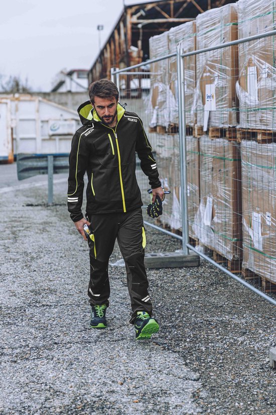 Sparco Tech York Softshell Jas - Zwart - Geel - M van Sparco — afbeelding 4