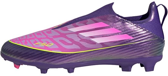 adidas Performance F50 LEAGUE Laceless Firm Ground Voetbalschoenen Kids - Kinderen - Paars- 38