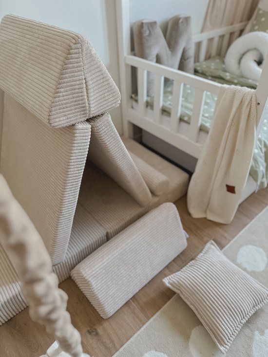 Mini Modulaire bank - Speelsofa- Rib velvet - Toffee Standaard | bol